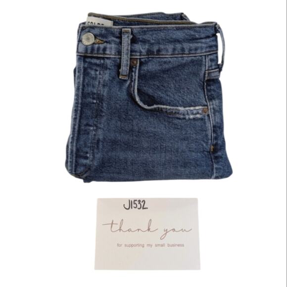 Agolde Riley High Rise Straight Cropped Jeans GUC $228 Size 27    J1532 - Picture 8 of 8